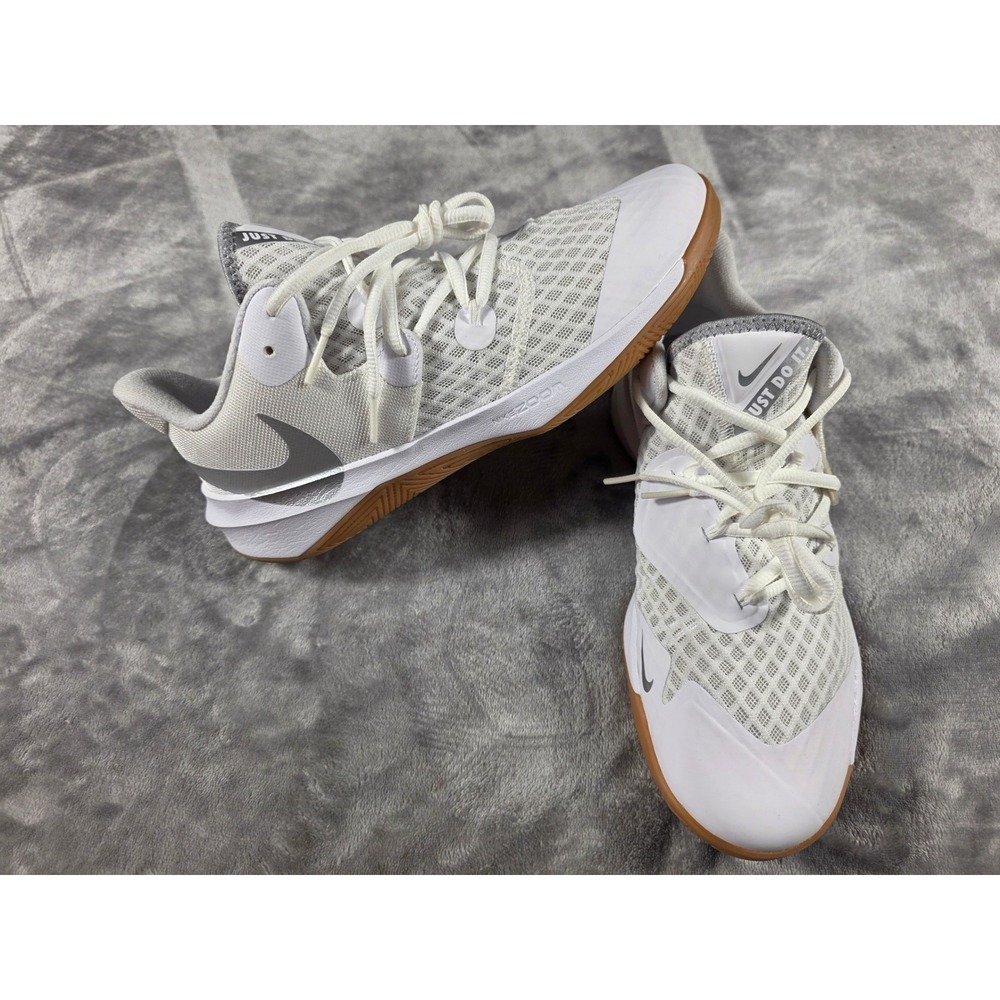 Nike Zoom Hyperspeed Court SE Women 9.5 White Silver DJ4476-100 Volleyball Shoes